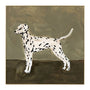 Dalmatian Khaki Portrait Art Print - Framed Canvas / 60 x 60cm