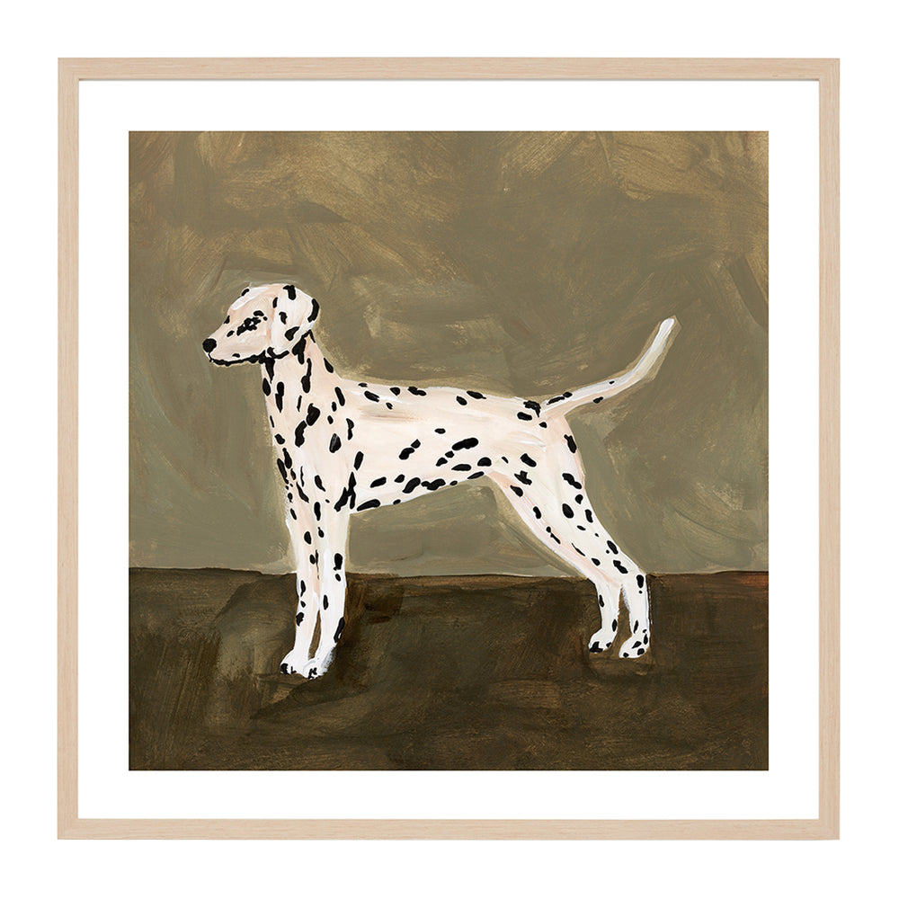 Dalmatian Khaki Portrait Art Print