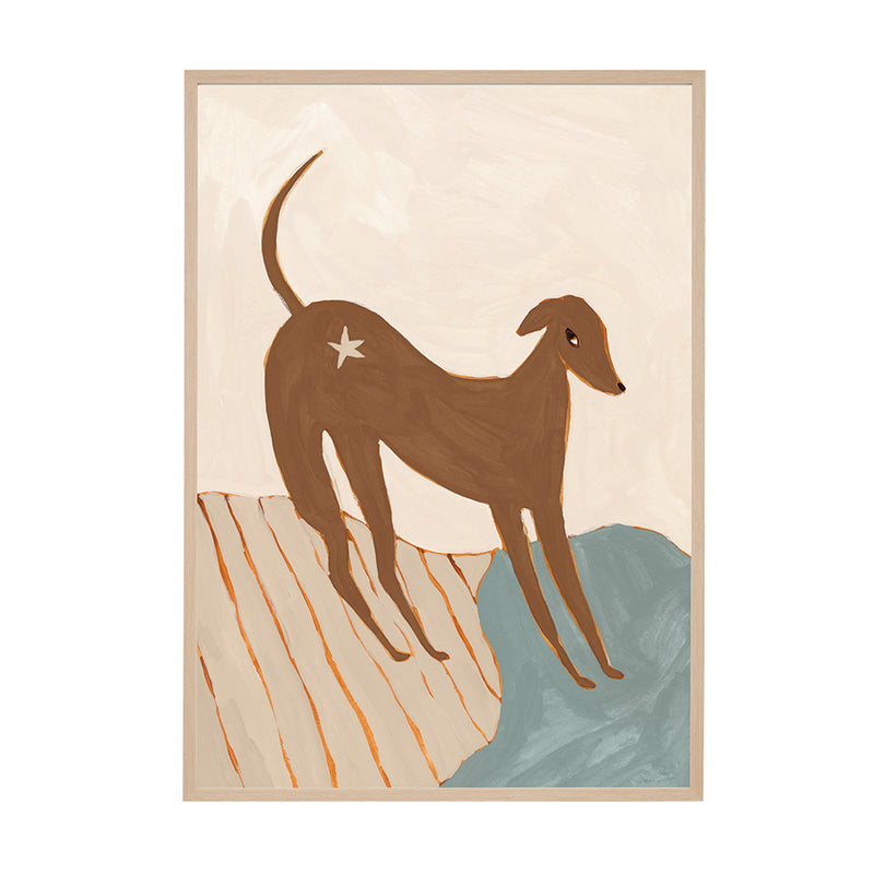 Beige / Framed Art Print, No Border / 33 x 45cm