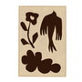 Life X MON Flower & Sparrow Art Print - Natural / Framed Canvas / 72 x 107cm