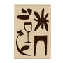 Life X MON Flower & Wine Art Print - Natural / Framed Canvas / 72 x 107cm