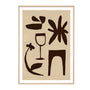 Life X MON Flower & Wine Art Print - Natural / Framed Art Print / 100 x 140cm