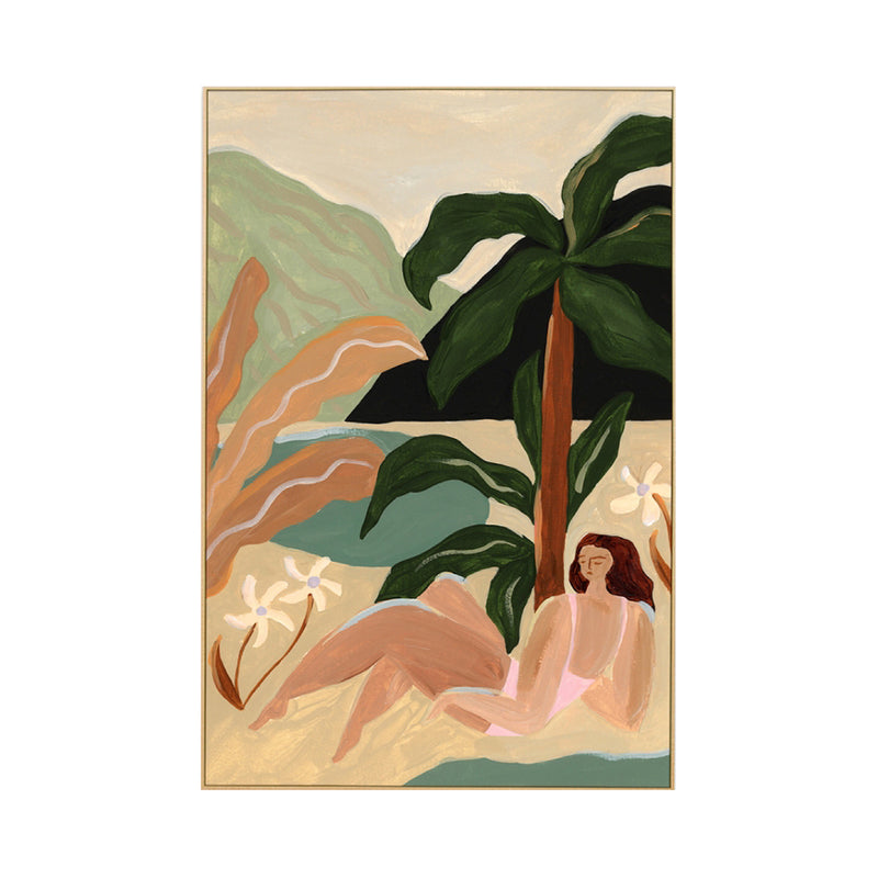 Island Illustration Green 2 Portrait Art Print