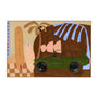 Island Drive Nutmeg Print - Nutmeg / Framed Canvas / 62 x 42cm