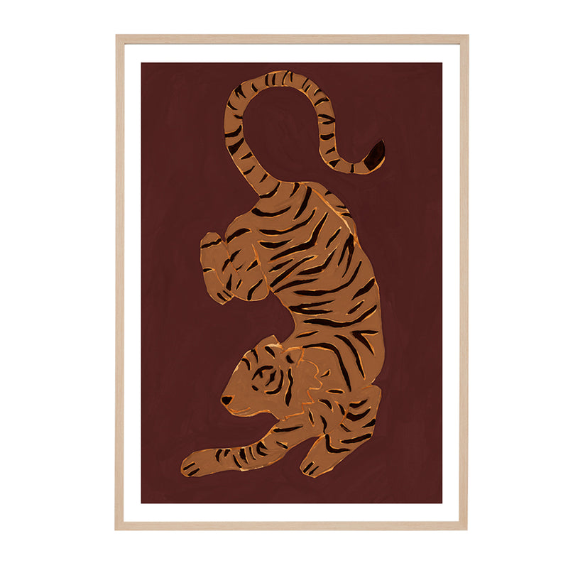 Burgundy / Framed Art Print / 33 x 45cm