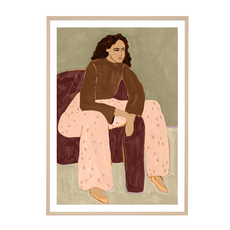Peach / Framed Art Print / 33 x 45cm