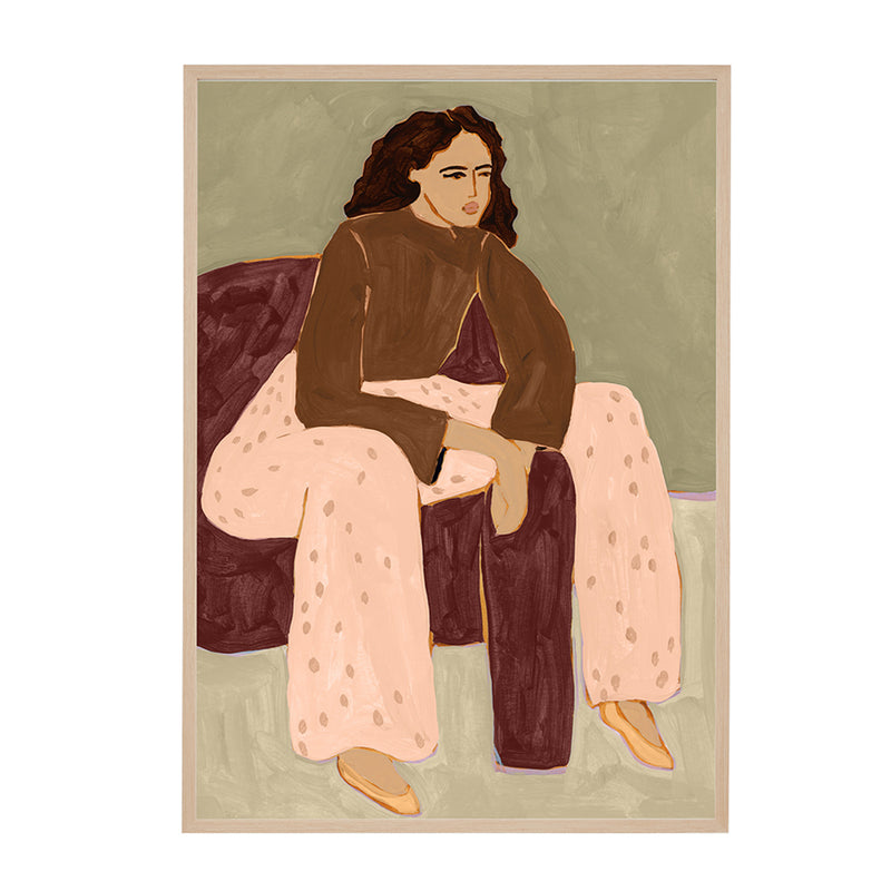 Peach / Framed Art Print, No Border / 33 x 45cm