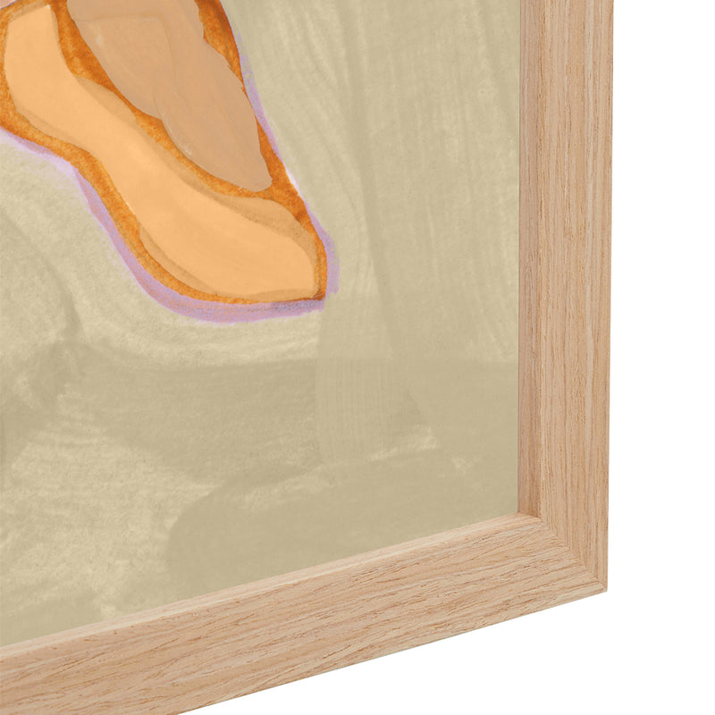 Peach / Framed Art Print, No Border / 33 x 45cm