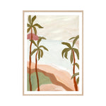 Palm Scenery Green Portrait Art Print