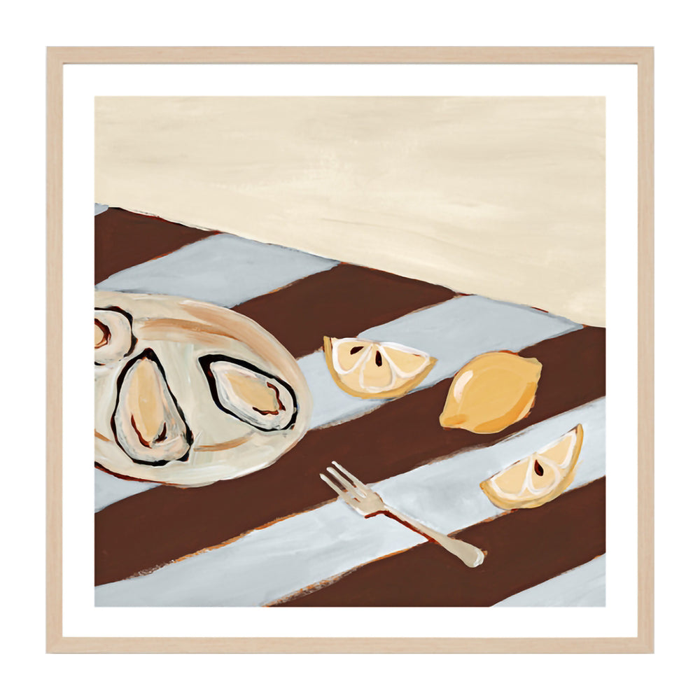 Seaside Dining Blue 1 Art Print