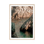 Sunset Rocks Portrait Art Print - Oak Framed Print / 33 x 45cm