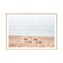 Twin Beach Chairs Framed Print - 45 x 33cm