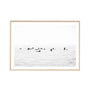 Byron Surfers Art Print - Oak Framed Print / 122 x 87cm