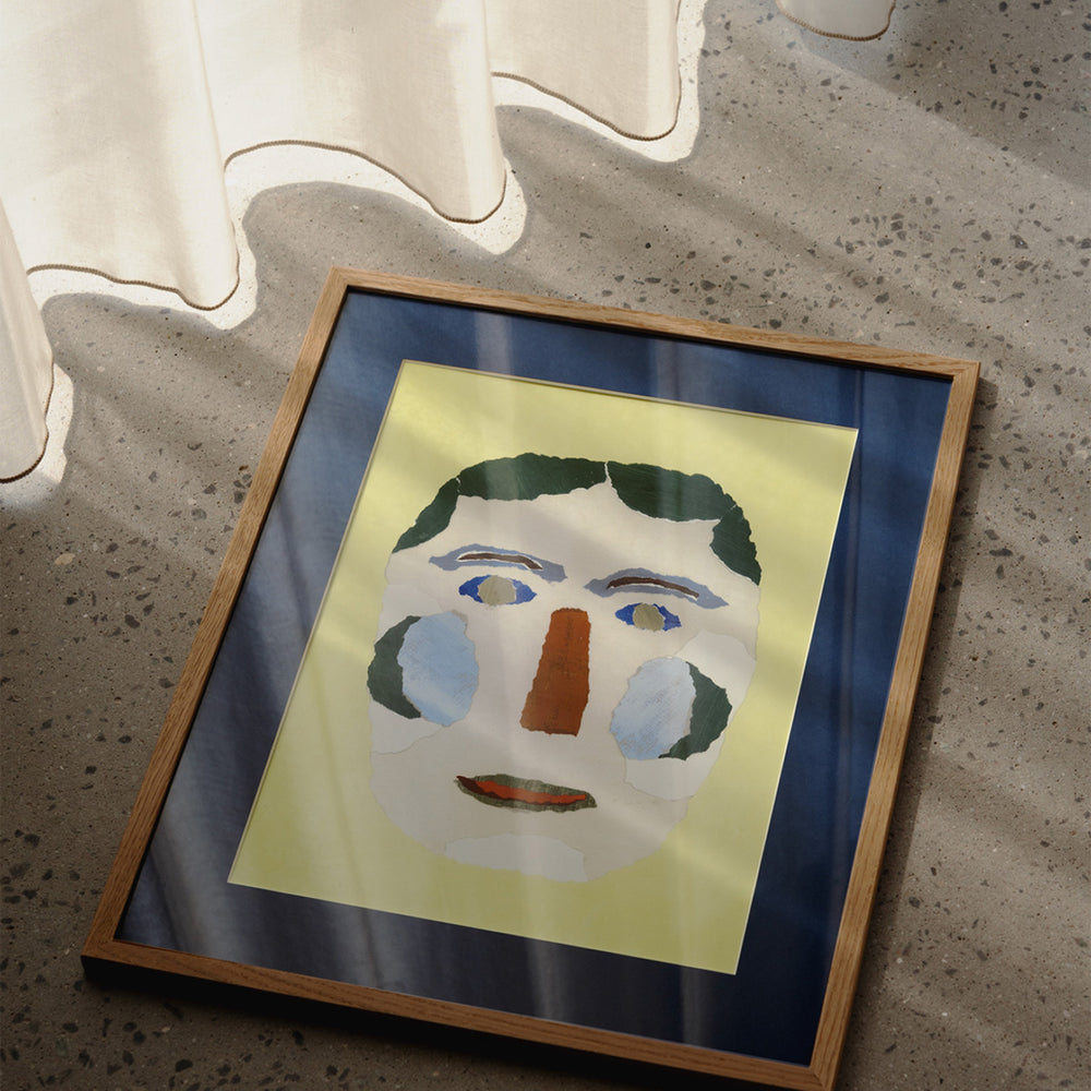 Blue Cheek Portrait Print