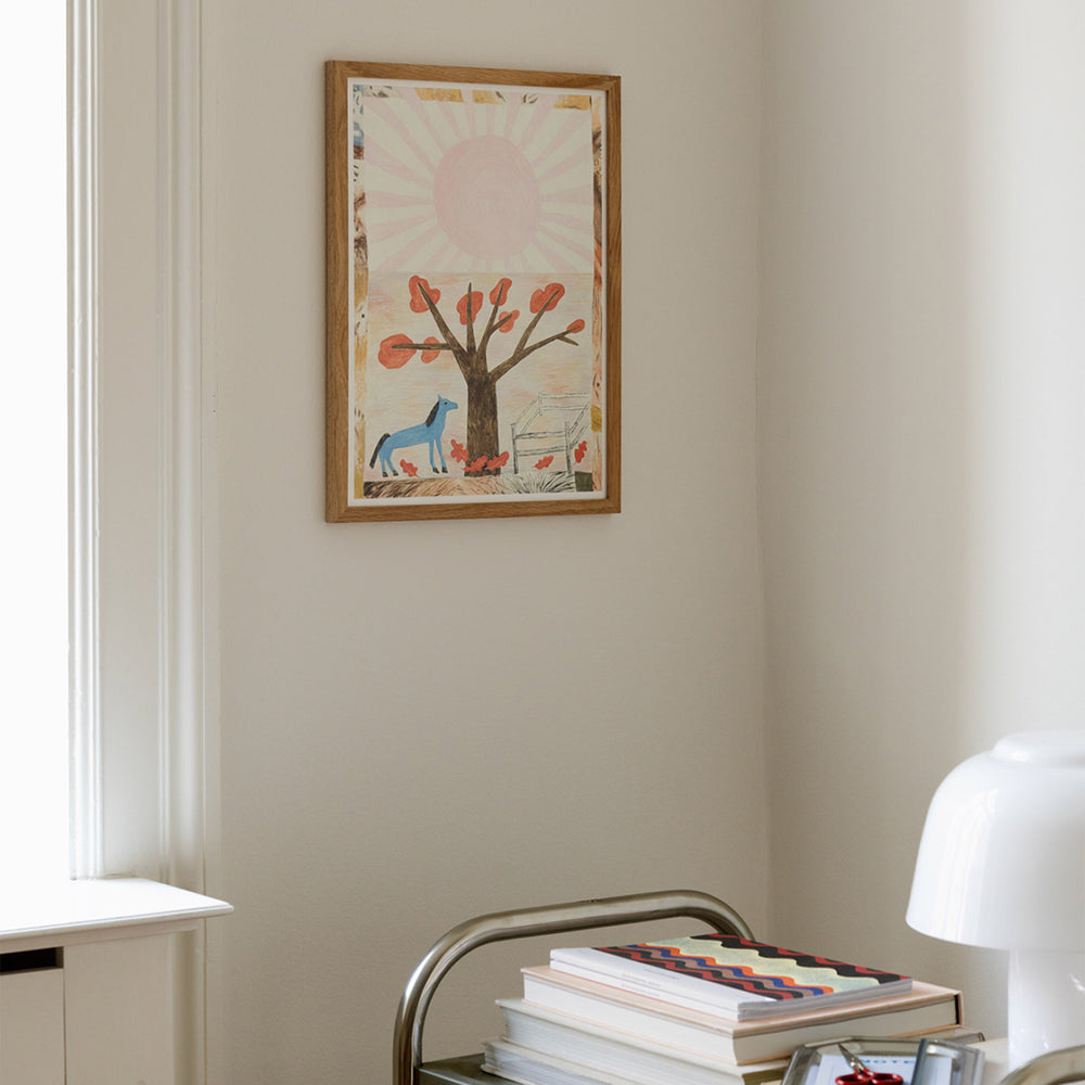 Blue Horse Art Print
