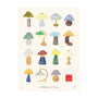 A Collection of Lamps Art Print - A4