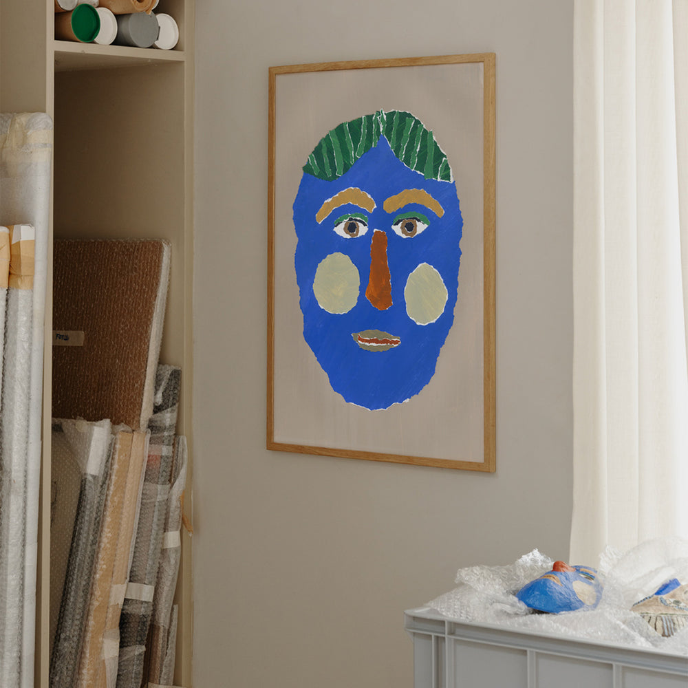 Green Hair Portrait Print