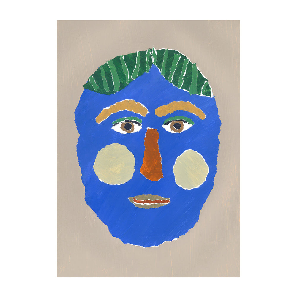 Green Hair Portrait Print