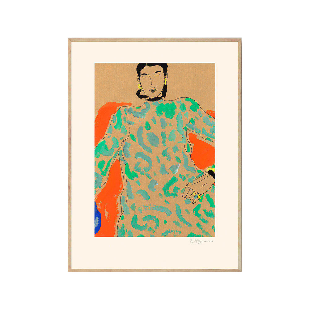 Green Dress Print