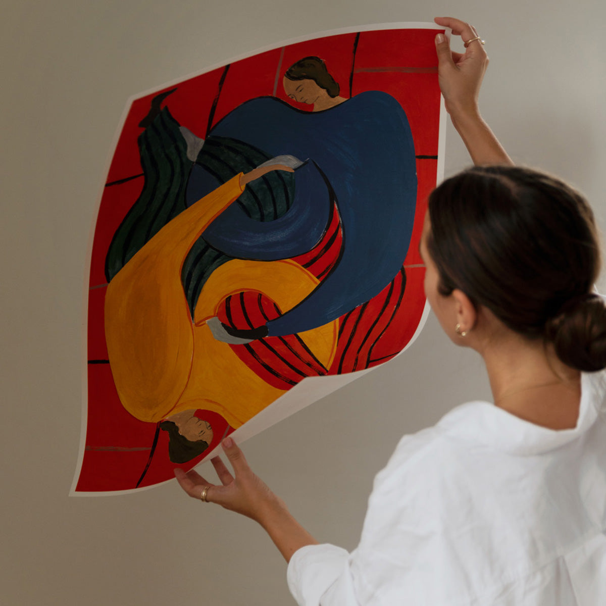 Hold You - Red Print – Life Interiors