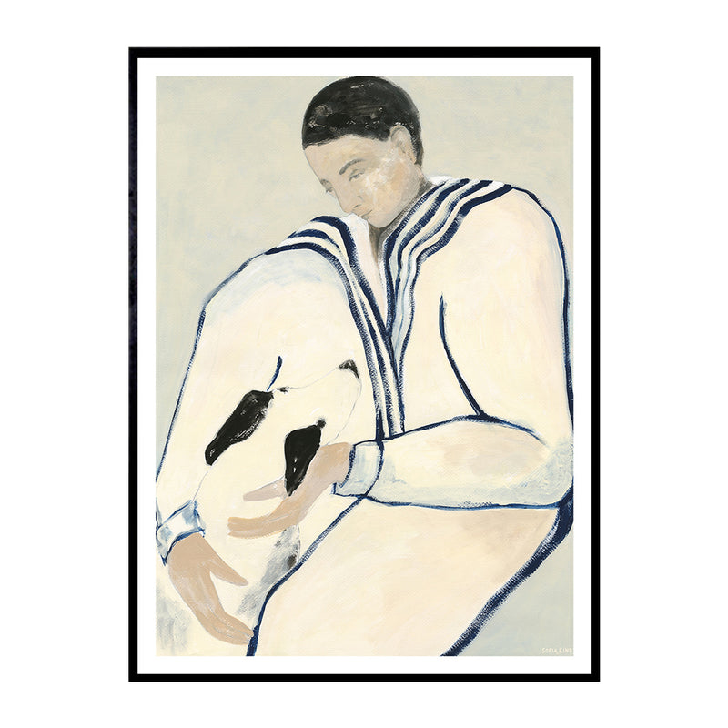 Man and Dog Art Print