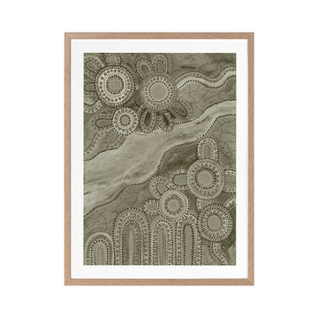 Bila III Green Portrait Art Print
