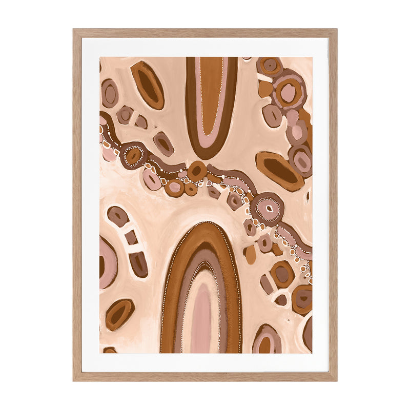 Oak Framed Print With Matboard