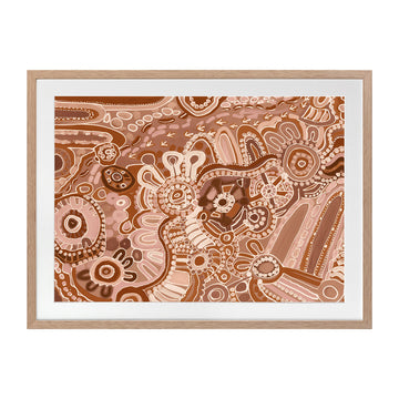 Oak Framed Print With Matboard