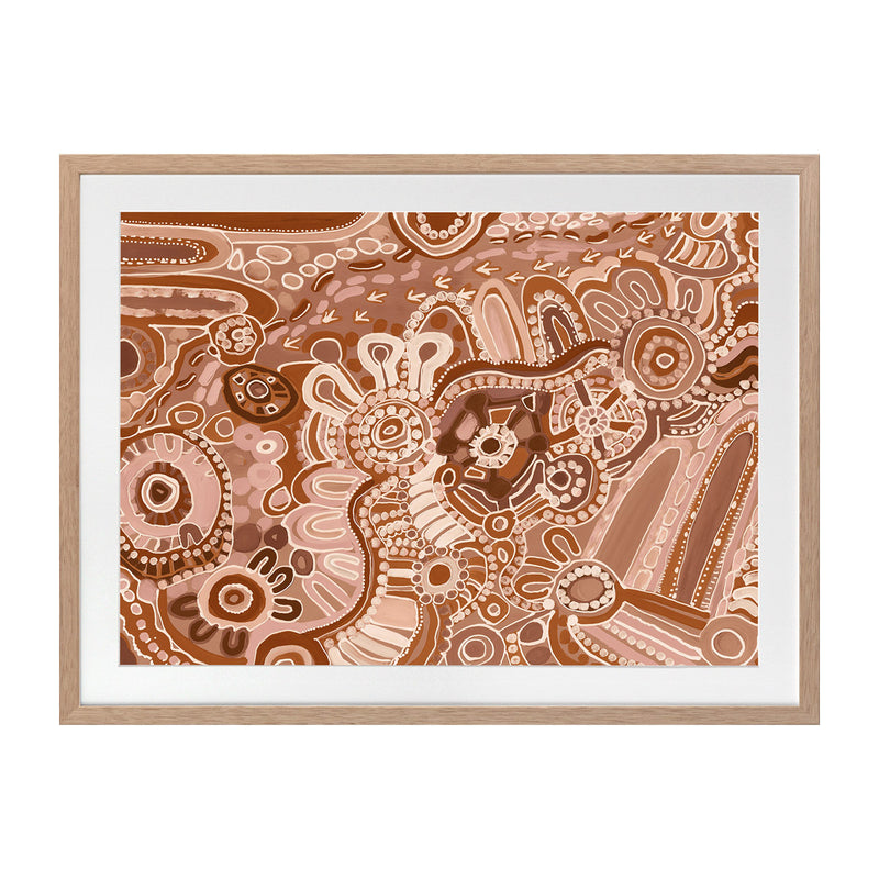 Oak Framed Print With Matboard