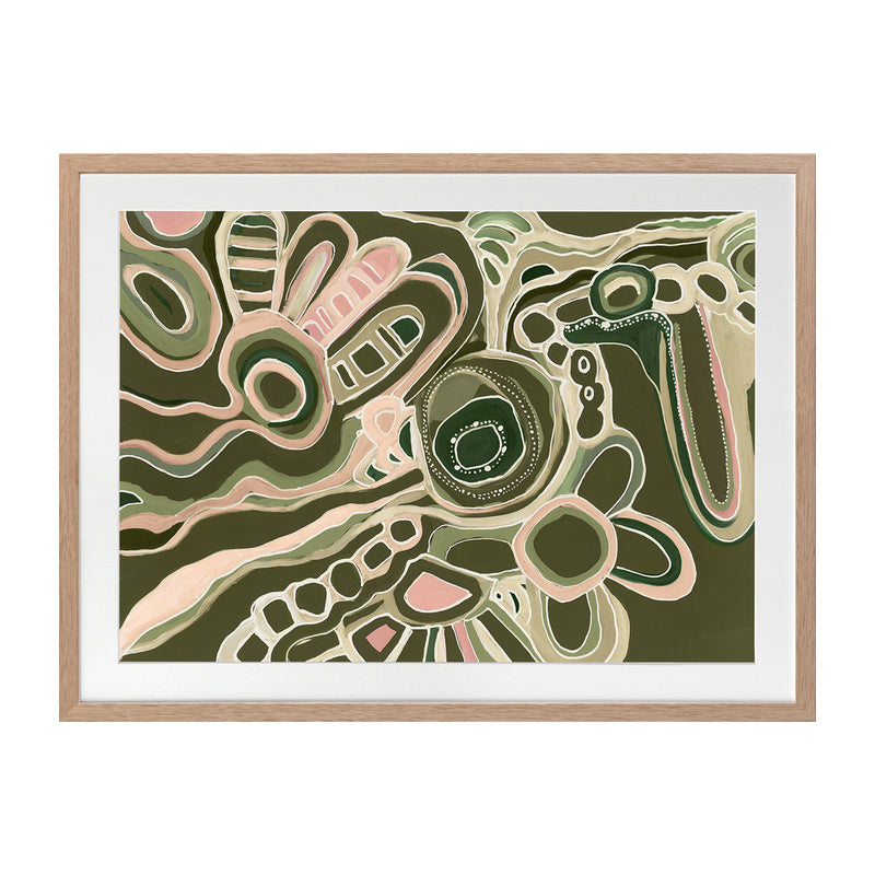 Oak Framed Print With Matboard