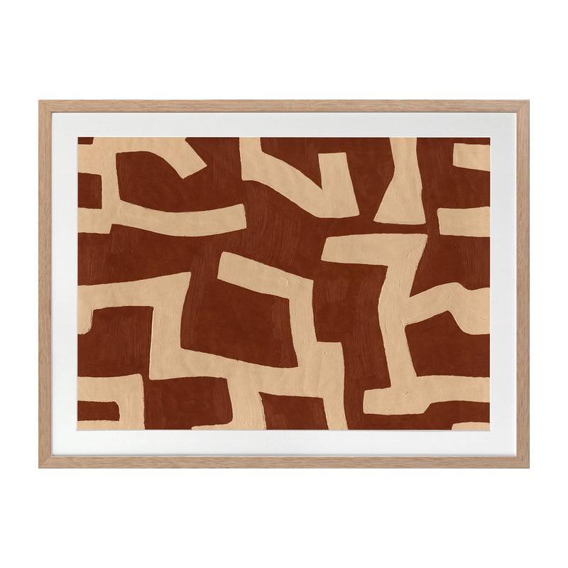 Oak Framed Print, With Matboard / 106 x 141cm