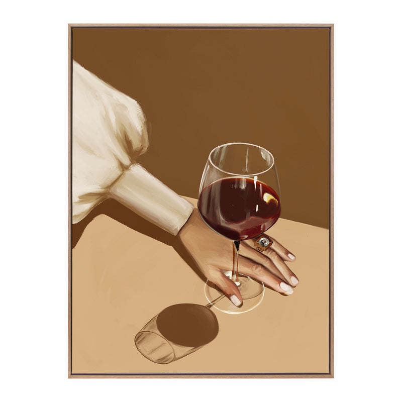 Glass of Shiraz Portrait Art Print