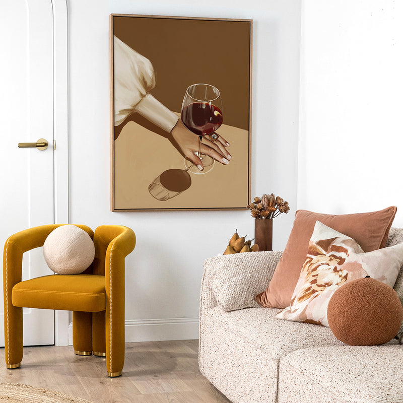 Glass of Shiraz Portrait Art Print