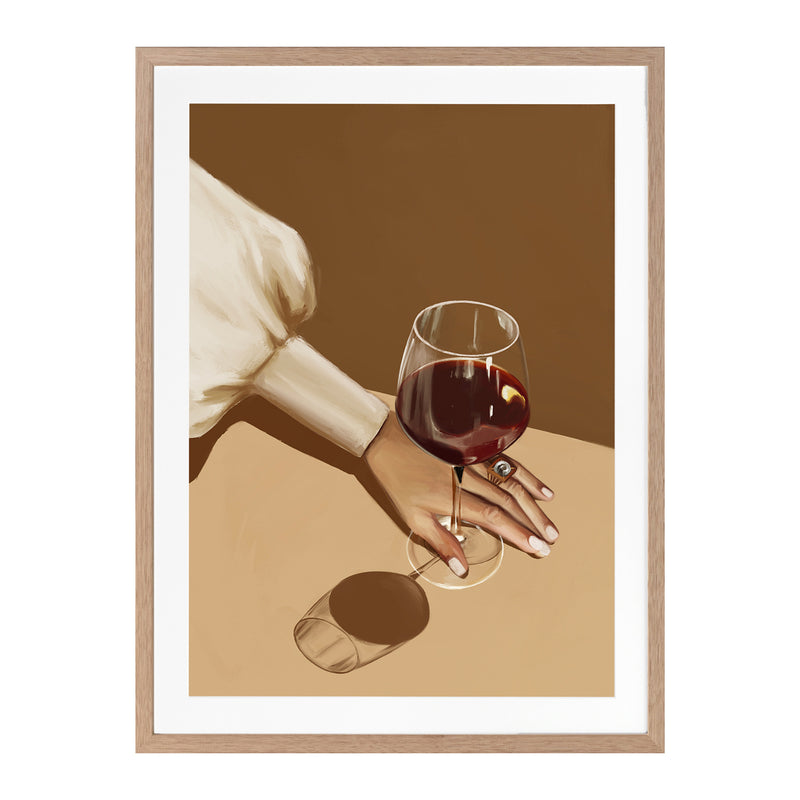 Glass of Shiraz Portrait Art Print