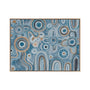 Yinaagang Blue Landscape Art Print - Oak Framed Canvas / 60 x 90cm