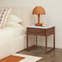 Avalon Marble Bedside Table - Walnut