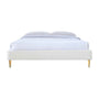 Mabel King Bed Frame - White Boucle
