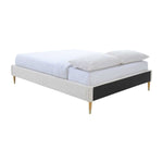 Mabel Boucle Queen Bed Frame (White)