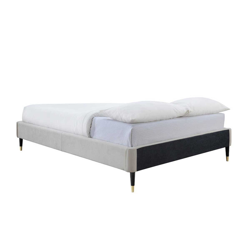 Mabel Fabric Queen Bed Frame (Cream)