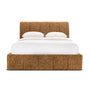Allocco Double Bed - Terracotta Mixed Boucle