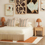 Allocco Double Bed - White Boucle