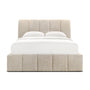 Allocco Double Bed - Cream Textured Weave