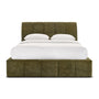 Allocco Double Bed - Olive Textured Weave
