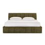 Allocco King Bed - Olive Textured Weave