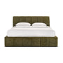 Allocco Queen Bed - Olive Textured Weave