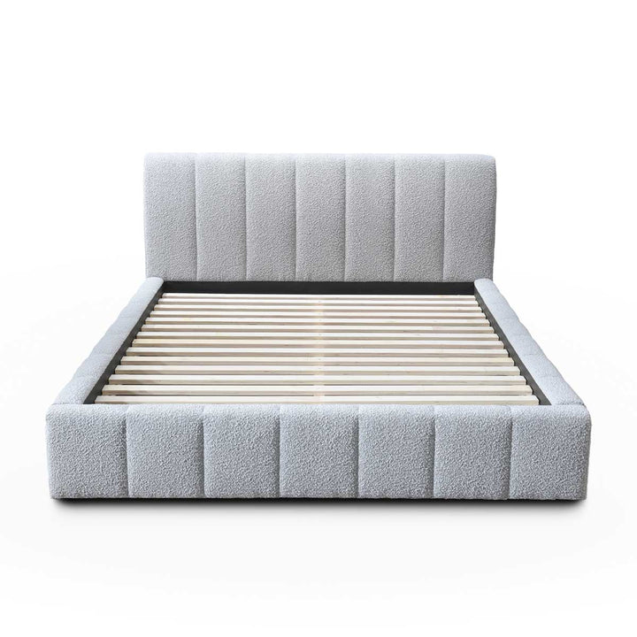 Allocco King Bed (Mixed Grey Boucle)