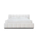 Allocco King Bed (White Boucle)