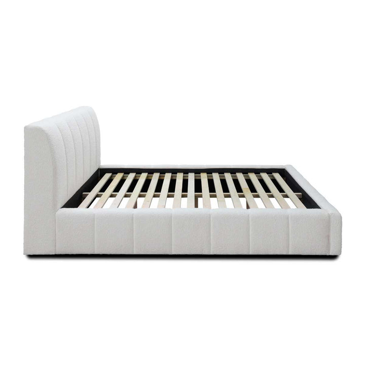 Allocco Queen Bed (White Boucle)