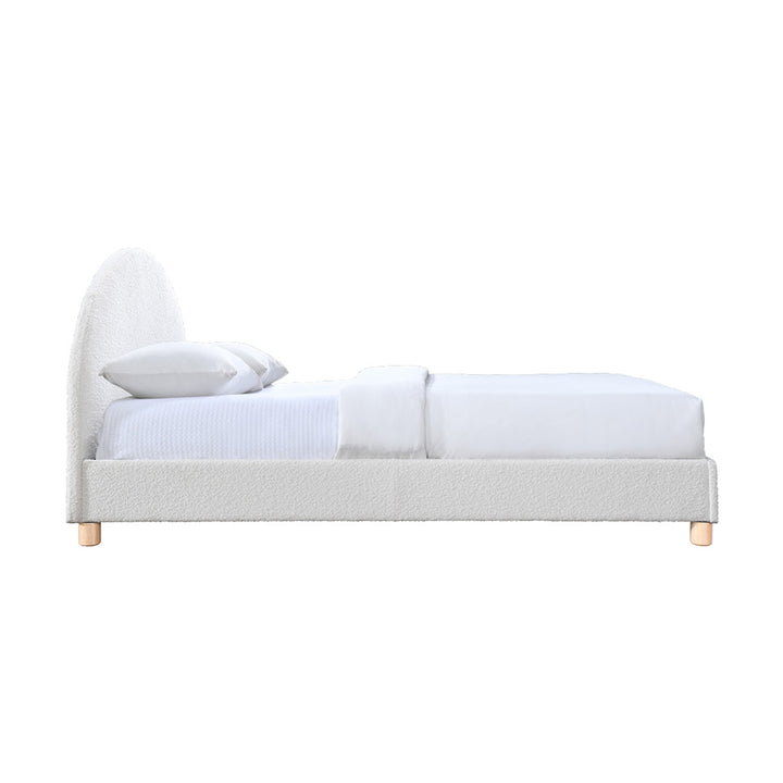 Archie Boucle Double Bed (White)