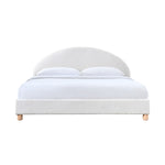 Archie Boucle King Bed (White)